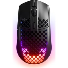 SteelSeries Aerox 3 Wireless - Ultra Hafif Gaming Mouse - 18,000 CPI TrueMove Air Optik Sensör - 200+ Saat Pil Ömrü - Siyah Yüksek Performans