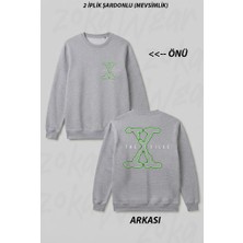 Zoka Wear Old Logo Dizi The x Files Ön Arka Baskılı Bisiklet Yaka Sweatshirt