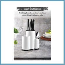 Bezos Tezgah Üstü Beyaz Kaşıklık & Bıçaklık & Kepçelik & Organizer MBT06