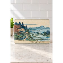 Kırsal Yaşam Sahnesi — 25 × 35 cm Tekli Cam Kesme ve Servis Tahtası