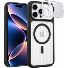Acex iPhone 15 Pro Max Uyumlu Magsafe Manyetik Kılıf – Kamera Korumalı, Çizgili Dokulu, Darbelere ve Çizilmelere Karşı Dayanıklı, Şık Tasarım Telefon Kılıfı