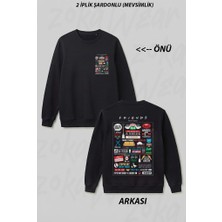 Zoka Wear Friends Central Perk Dizi Ön Arka Baskılı Bisiklet Yaka Sweatshirt
