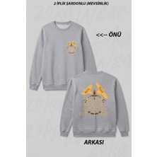 Zoka Wear Norse Mythology Spear Of Odin Gungnir Runes Geri Freki Huginn Muninn Ön Arka Baskılı Bisiklet Yaka Sweatshirt