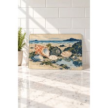 Deniz Kabukları — 25 × 35 cm Tekli Cam Kesme ve Servis Tahtası
