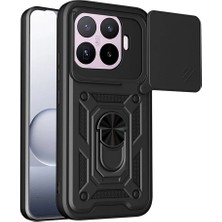 Acex Xiaomi 17T Pro Uyumlu Zırhlı Kılıf, Sürgülü Kamera Korumalı, Manyetik Standlı, Darbeye Dayanıklı Kapak