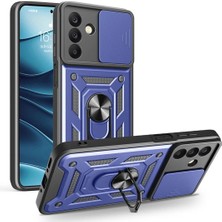 Acex Samsung Galaxy A16 Uyumlu Zırhlı Kılıf – Yüzüklü Standlı, Kamera Korumalı, Sürgülü Lens Kapaklı, Darbeye Dayanıklı Askeri Tasarım Telefon Kılıfı