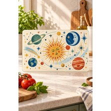 Yıldız Haritası — 25 × 35 cm Tekli Cam Kesme ve Servis Tahtası