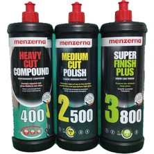 Menzerna 400 2500 3800 Pasta Hare Giderici Seti 1 lt Heavy Cut Compound ve Medium Cut Polish ile Etkili Temizlik