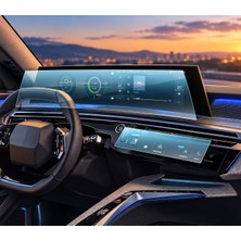 Yeni Peugeot e-3008 e-5008 21" Panaromik i-Cockpit ve i-Toggles Uyumlu Set 9H Nano Ekran Koruyucu