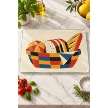 Ekmek Sepeti — 25 × 35 cm Tekli Cam Kesme ve Servis Tahtası