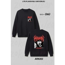 Zoka Wear Hanabie Love Sweets Ön Arka Baskılı Bisiklet Yaka Sweatshirt