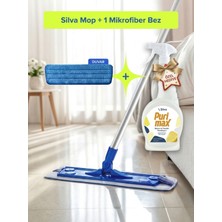 Elarque Mikrofiber Tek Mop Seti ve Temizlik Paketi Banyo Temizleyici