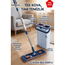 Elarque Temiz Kirli Su Ayıran Mop Seti Çift Bölmeli Kovalı