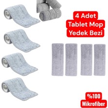 Elarque Tablet Mop Yedek Bez %100 Mikrofiber Paspas Ucu 4 Adet
