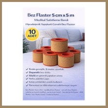 Bezos Bez Flaster 5 cm x 5 M Sabitleyici Tıbbi Bant Güçlü Yapışkanlı 10 Adet 22