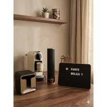 Meta ThreeD Premium 3'lü Kahve Köşesi Seti V2 - Nespresso Kapsül Standı, Bi Kahve Molası Motto Panosu ve Çay Saklama Standı