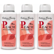Bettina Barty Peach Şeftali Kokulu Banyo ve Duş Jeli 3 x 500 ml