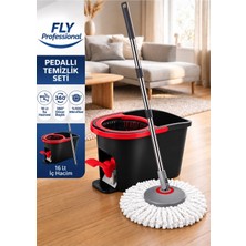 Elarque Otomatik Temizlik Seti Mikrofiber Paspas Mop Kova Seti