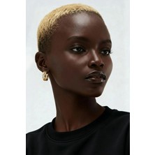 Xuping Jewelry Xupıng Jewelry Tek Taş Detaylı Gold Küpe