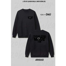 Zoka Wear Yamac Parasutu Baskili U Ön Arka Baskılı Bisiklet Yaka Sweatshirt
