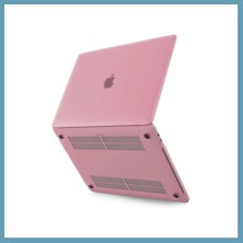Bezos Macbook Pro 13 2021 Macbook Buzlu Kapak - Pembe MBT06