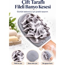 Mucit Home Duş Fileli Çift Taraflı Banyo Kesesi Hamam Kesesi Ölü Deri Çıkarıcı Kese Tüm Vücut Kesesi