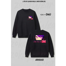 Zoka Wear Oshi No Ko Anime New Anime Anime Love Idols Sticker Oshi No Ko Ön Arka Baskılı Bisiklet Yaka Sweatshirt