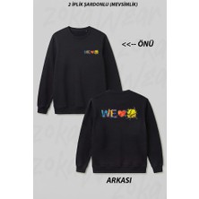 Zoka Wear We Love Tenis Ön Arka Baskılı Bisiklet Yaka Sweatshirt