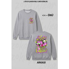 Zoka Wear Invader Zim Gir I M Normal I Love Earth Ön Arka Baskılı Bisiklet Yaka Sweatshirt