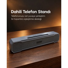 Köşeleri Eğimli Bar Tipi Tasarıma Sahip Şarj Edilebilir Masaüstü Bluetooth Hoparlör
