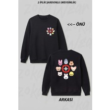 Zoka Wear Skzoo Stray Kids Stray Kids K Pop Ön Arka Baskılı Bisiklet Yaka Sweatshirt
