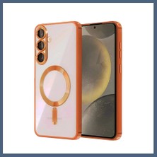 Bezos Samsung Galaxy A57 5g Uyumlu Kross Magneticsafe Kapak - Turuncu BZS10