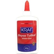 Kraf Beyaz Tutkal 40 gr Su Bazlı Yapıştırıcı Hızlı Kuruma Özelliği ile Kağıt ve Karton İçin