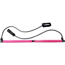 Delta Pilates Jimnastik Egzersiz Çubuğu Pembe Portable Studio Setli Çok Fonksiyonel Squat Barı