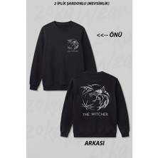 Zoka Wear Silverink Logo Dizi Witcher Ön Arka Baskılı Bisiklet Yaka Sweatshirt