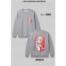 Zoka Wear Charlie Morningstar Keekee Hazbin Hotel Ön Arka Baskılı Bisiklet Yaka Sweatshirt