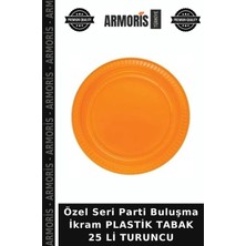 Armoris Özel Seri Parti Buluşma Ikram Plastik Tabak 25 Li Turuncu