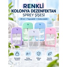 Mucit Home 1 Adet Renkli Dezenfektan Kolonya Çantaya Atmalık Sprey Şişesi