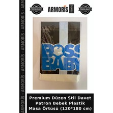 Armoris Premium Düzen Stil Davet Patron Bebek Plastik Masa Örtüsü (120*180 Cm)