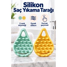 Mucit Home Yüksek Esneklikli Kafa Masaj Tarak Arındırıcı Saç Yıkama Fırçası Çok Renkli 1 Adet