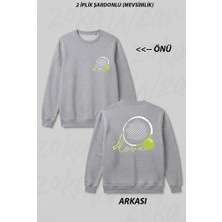Zoka Wear Tenis - Love The Ball Ön Arka Baskılı Bisiklet Yaka Sweatshirt