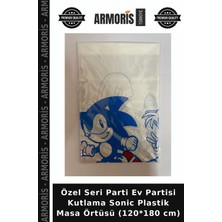 Armoris Özel Seri Parti Ev Partisi Kutlama Sonic Plastik Masa Örtüsü (120*180 Cm)