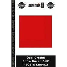 Armoris Özel Üretim Sofra Düzen Düz Peçete Kırmızı