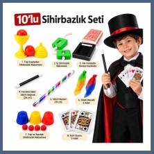 Bezos 10 Parçalı Çocuk Sihirbazlık Seti – Sihirli Değnek, Baston ve Sihir Oyunları BZS10