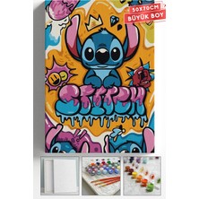 Corvo Sayılarla Boyama Hobi Seti Çerçeveli Numaralı Tuval Fırça Boya Askı Aparatı Dahil 50X70 cm - Stick Grafiti