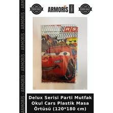 Armoris Delux Serisi Parti Mutfak Okul Cars Plastik Masa Örtüsü (120*180 Cm)