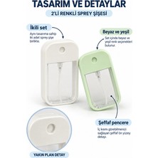 Mucit Home 2 Adet Renkli Kolonya Dezenfektan Sprey Şişesi