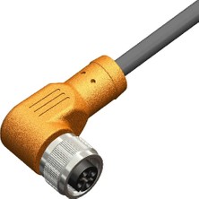 Katlax CBF12-R44N2-02BPVC 4 Pin Dişi M12 2m 90° Açılı Pvc Sensör Kablosu Ledli