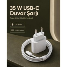 Mossem 35W Usb-C Duvar Şarj Adaptörü Type-C To C Kablo Hediyeli