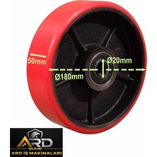 Ard Poliüretan Transpalet Tekerleği 180X50 mm